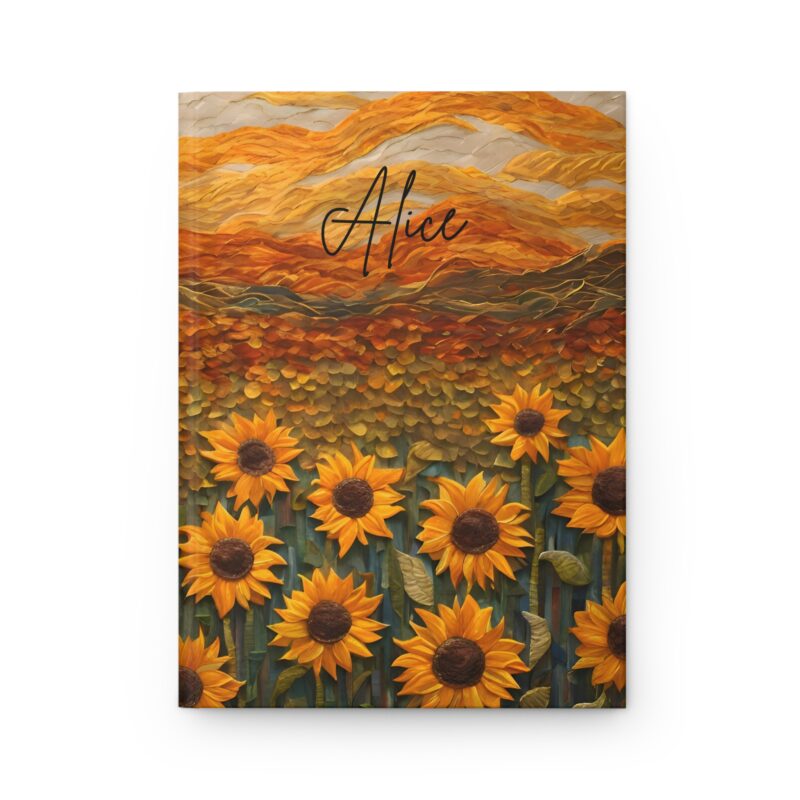 Golden Sunflower Personalized Journal - Image 2