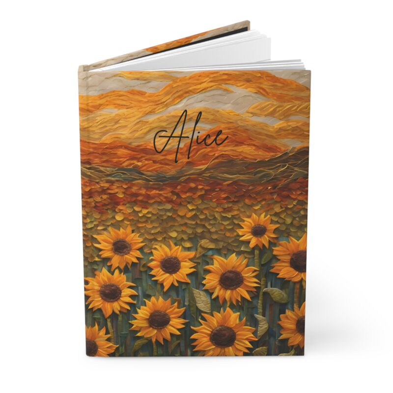 Golden Sunflower Personalized Journal