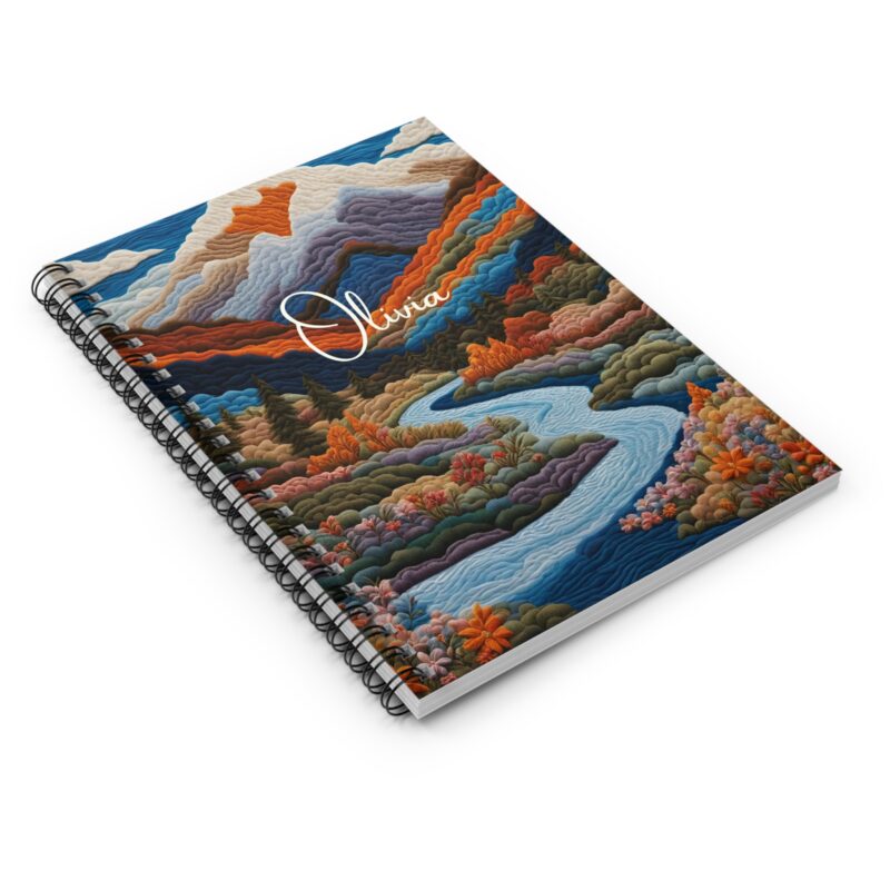 Woven Canyon Personalized Spiral Notebook - Image 3