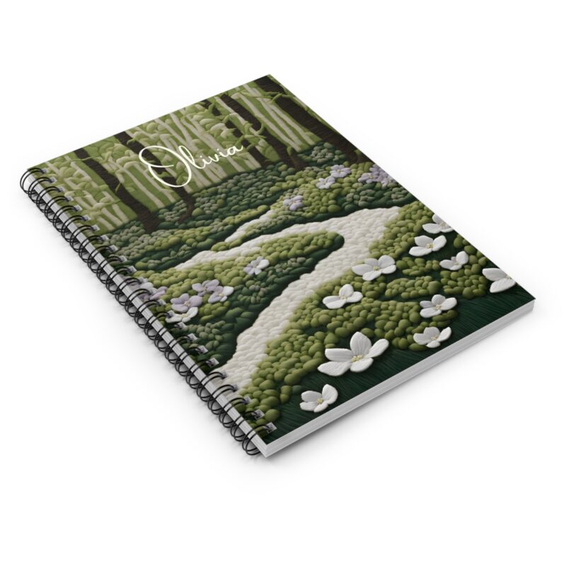 Forest Blossoms Personalized Spiral Notebook - Image 3