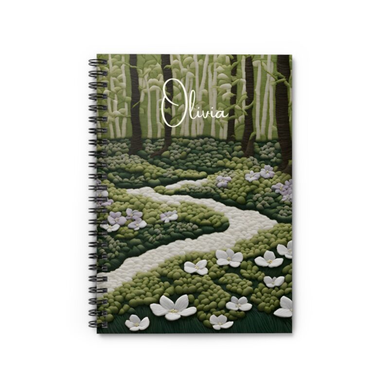 Forest Blossoms Personalized Spiral Notebook - Image 2