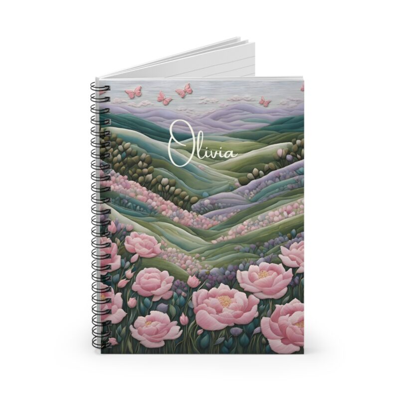 Floral Bliss Personalized Spiral Notebook