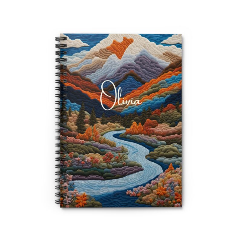 Woven Canyon Personalized Spiral Notebook - Image 2