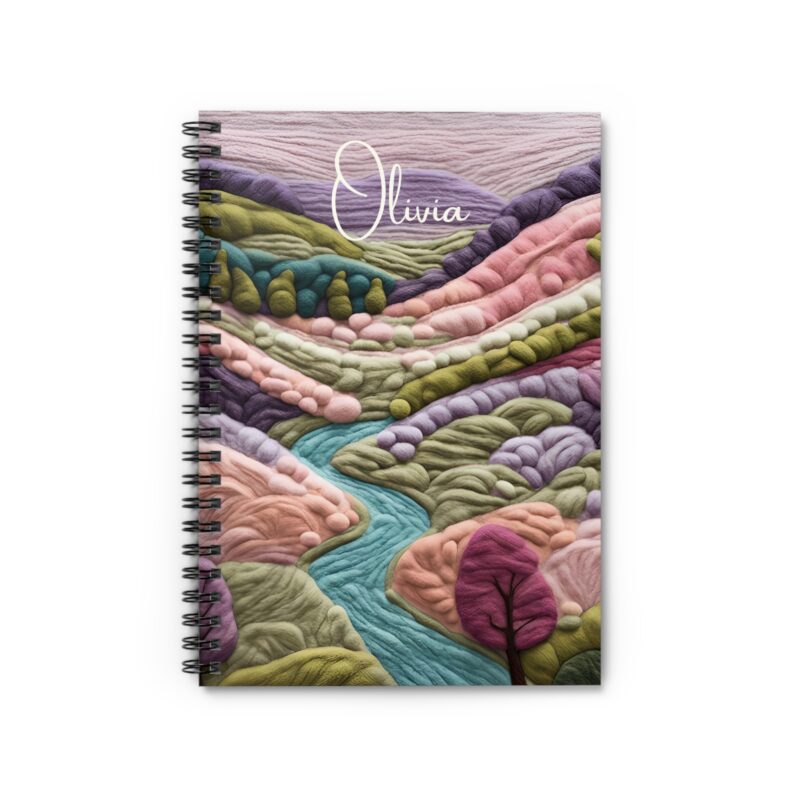 Pastel Landscape Personalized Spiral Notebook - Image 2