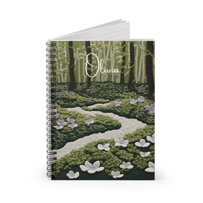 Forest Blossoms Personalized Spiral Notebook