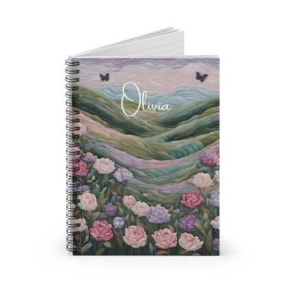 Pastel Meadow Personalized Spiral Notebook