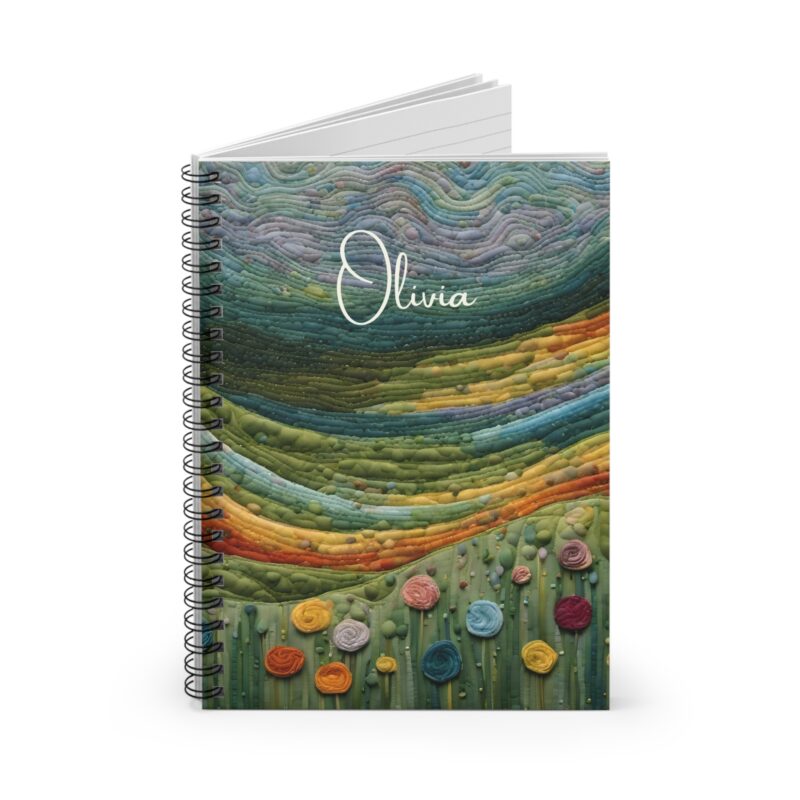 Whimsy Garden Personalized Spiral Notebook