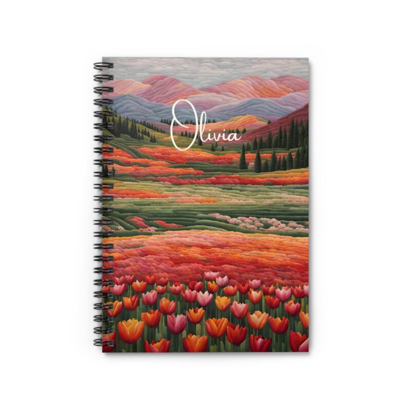 Tulip Fields Personalized Spiral Notebook - Image 2