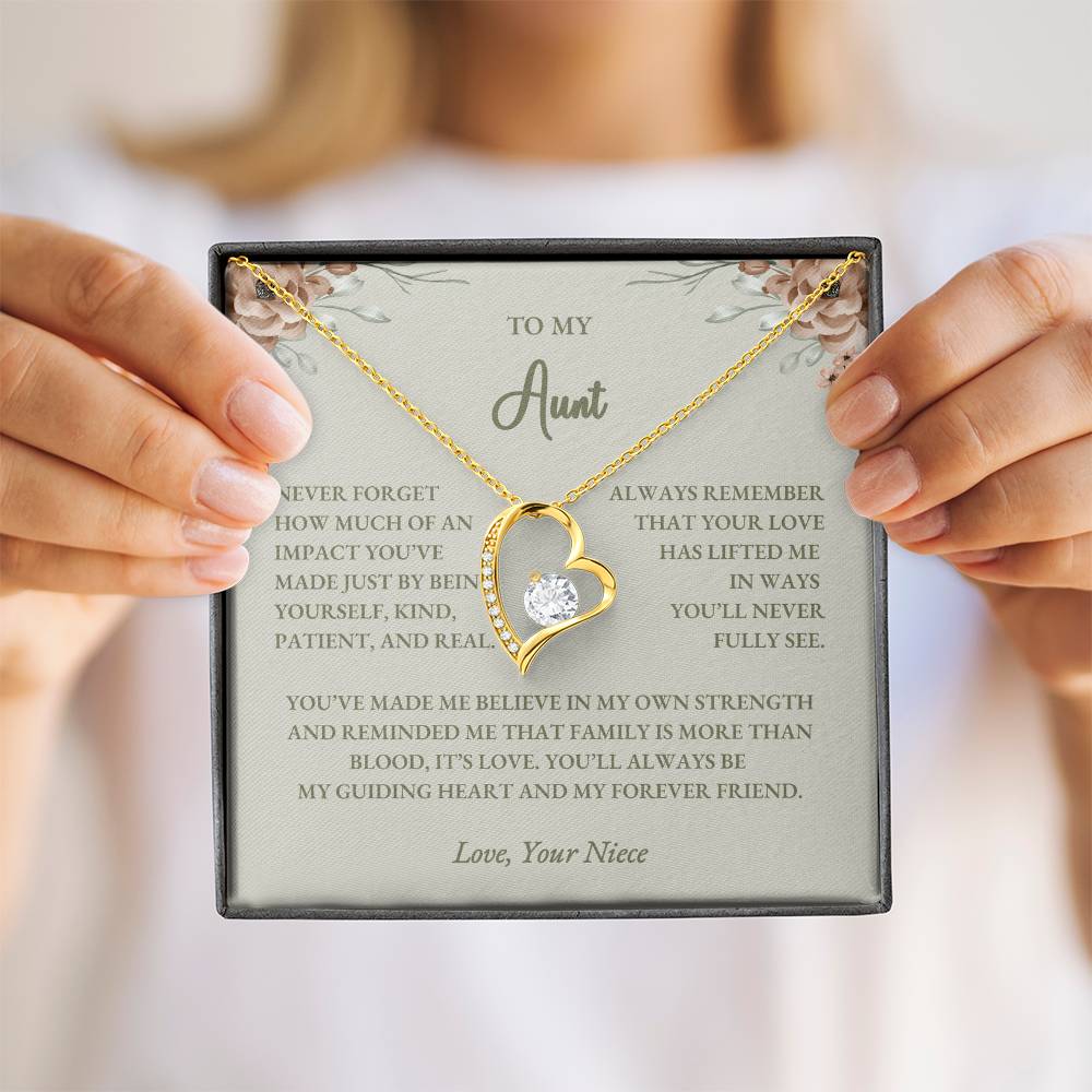 To My Aunt – Forever Love Necklace Gift from Niece - Image 12