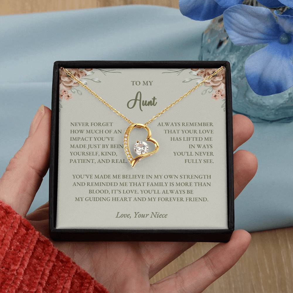 To My Aunt – Forever Love Necklace Gift from Niece - Image 11