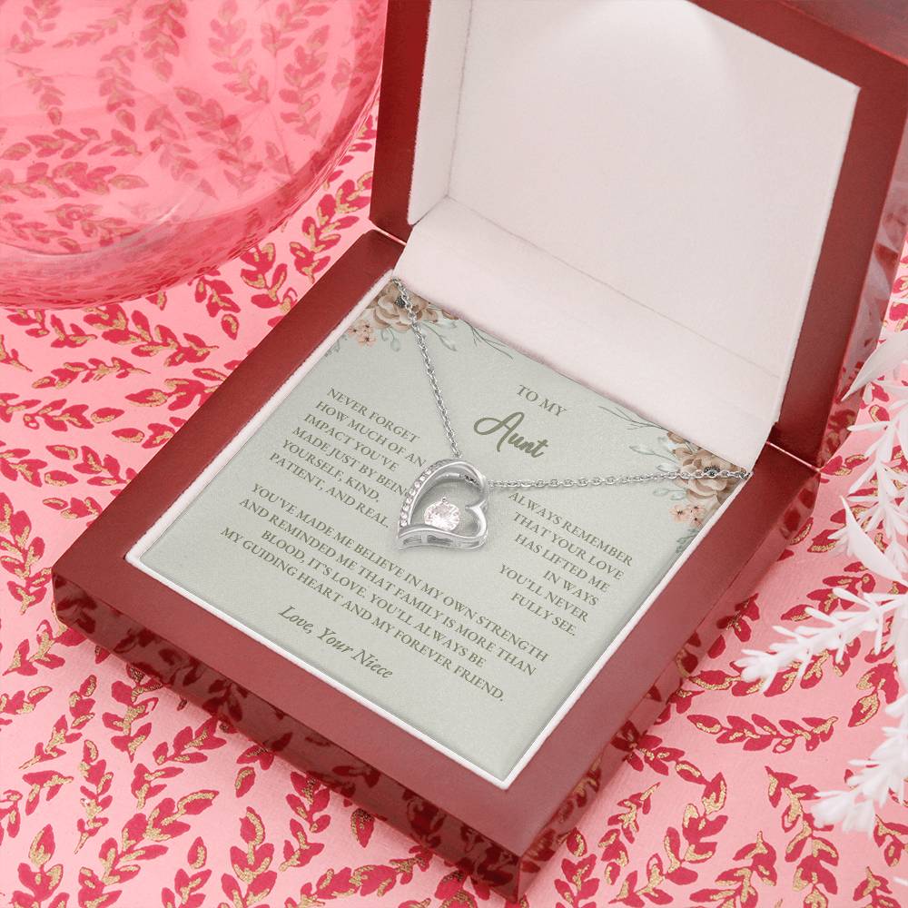 To My Aunt – Forever Love Necklace Gift from Niece - Image 6