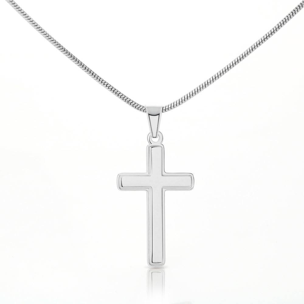 Personalized Cross Necklace Gift for Son from Dad | Custom Engraving - Image 6
