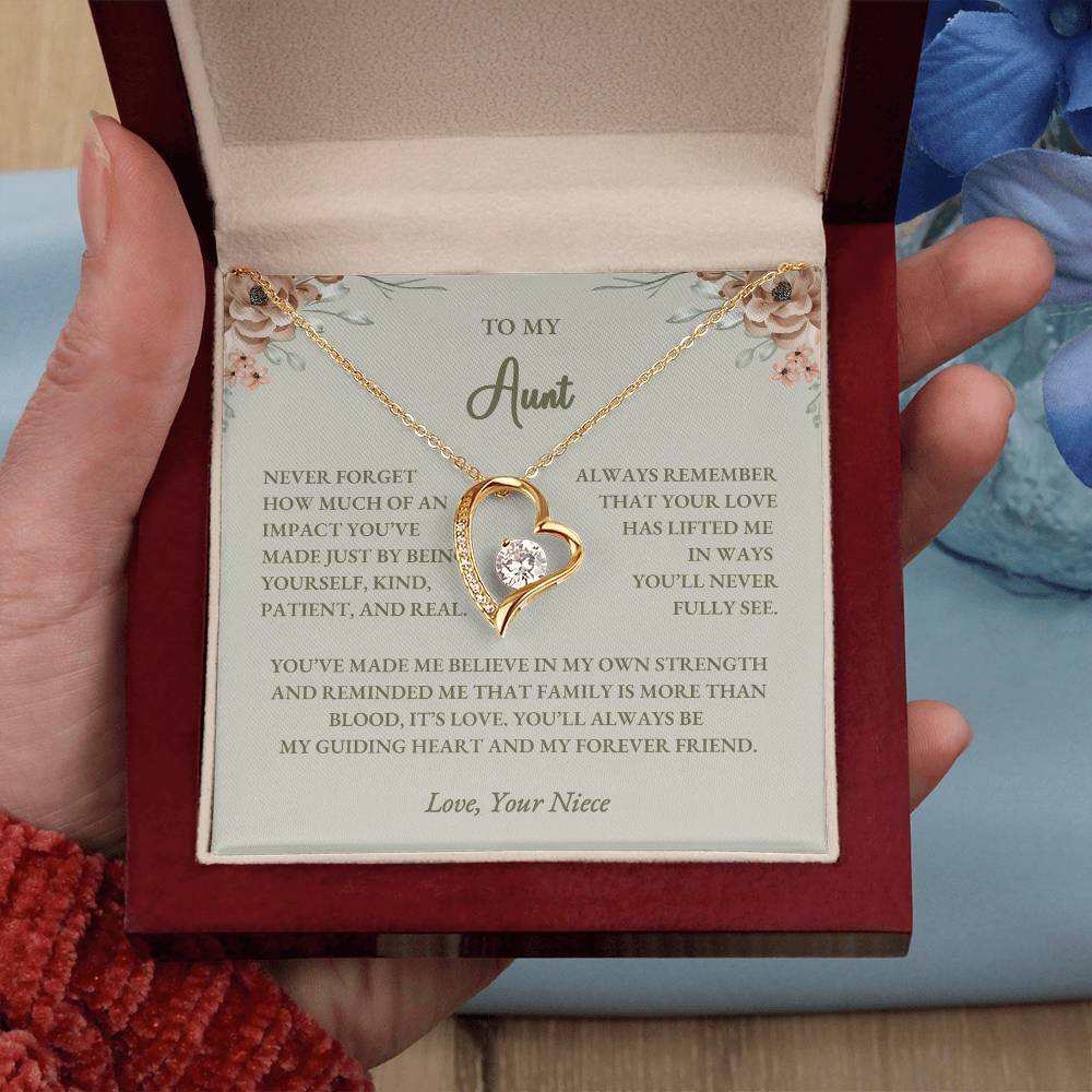 To My Aunt – Forever Love Necklace Gift from Niece - Image 16