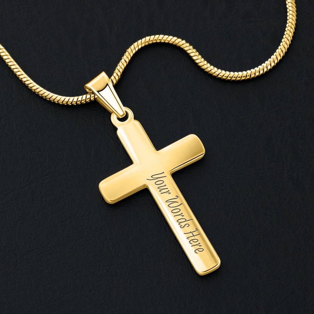 Personalized Cross Necklace Gift for Boyfriend With Custom Back Engraving - Image 13