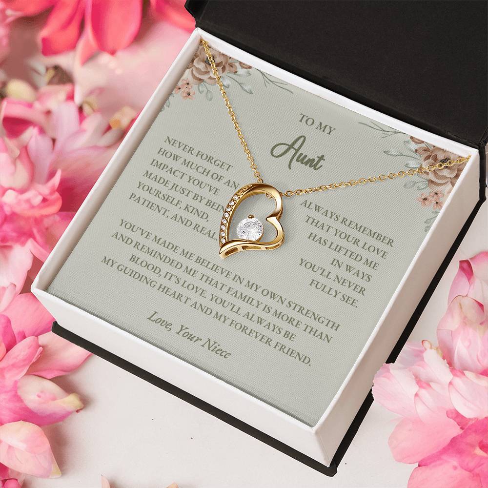 To My Aunt – Forever Love Necklace Gift from Niece - Image 10