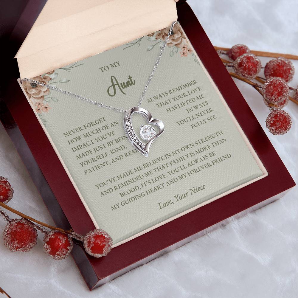 To My Aunt – Forever Love Necklace Gift from Niece - Image 7
