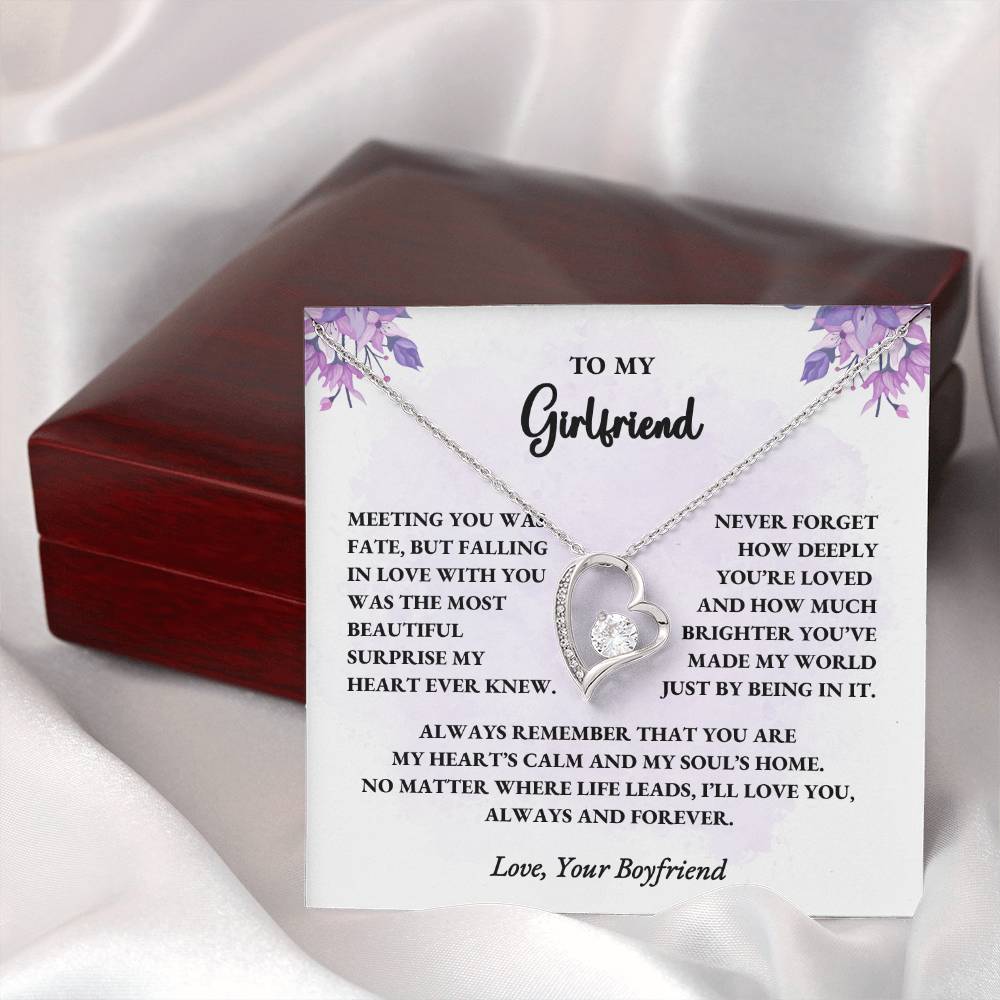 To My Girlfriend – Forever Love Necklace Gift from Boyfriend with Message Card - Image 7