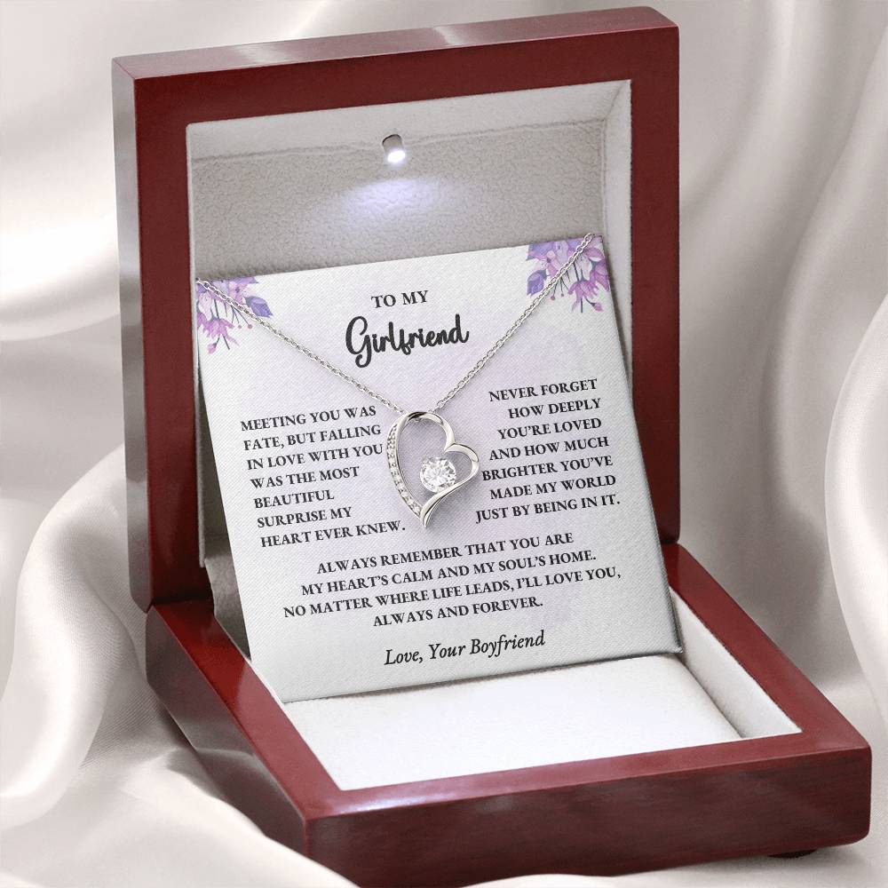 To My Girlfriend – Forever Love Necklace Gift from Boyfriend with Message Card - Image 5