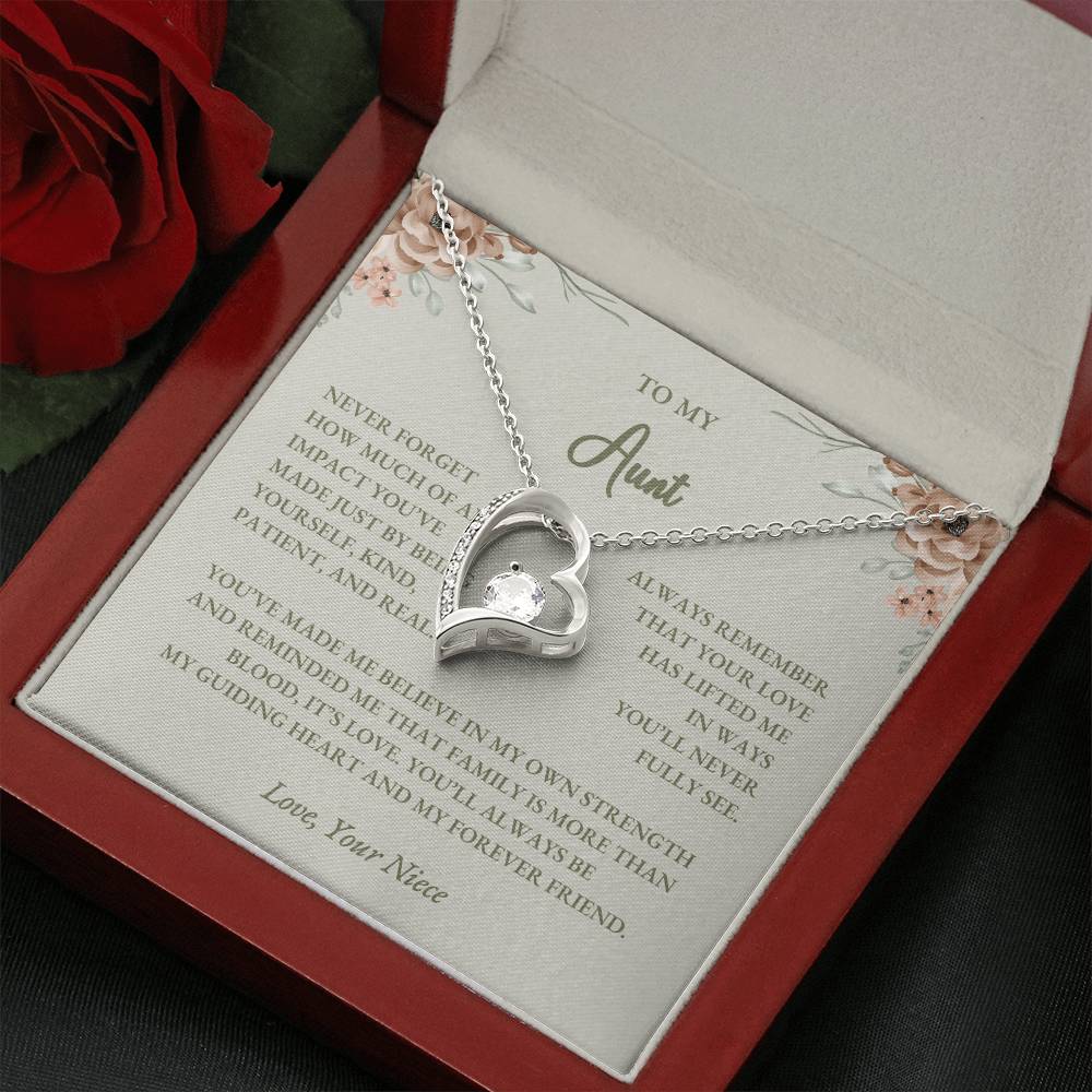 To My Aunt – Forever Love Necklace Gift from Niece - Image 8