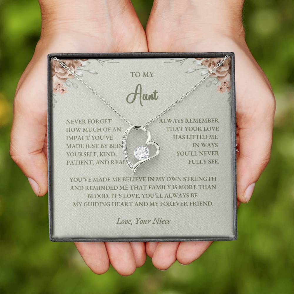 To My Aunt – Forever Love Necklace Gift from Niece - Image 4
