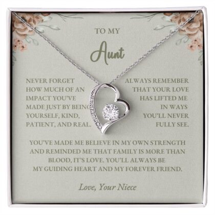 To My Aunt – Forever Love Necklace Gift from Niece
