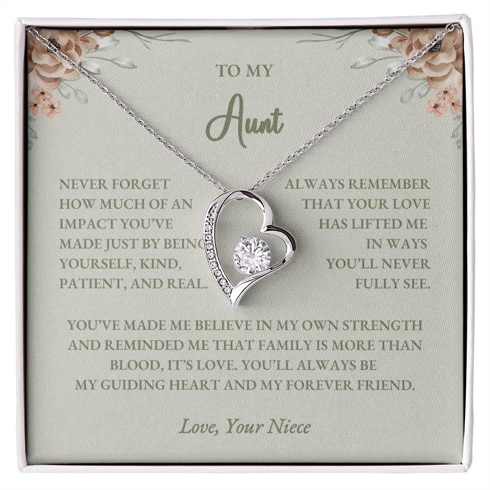 To My Aunt – Forever Love Necklace Gift from Niece