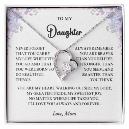 To My Daughter – Forever Love Necklace Gift from Mom