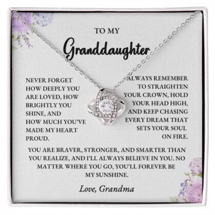 To My Granddaughter – Love Knot Necklace Gift from Grandma