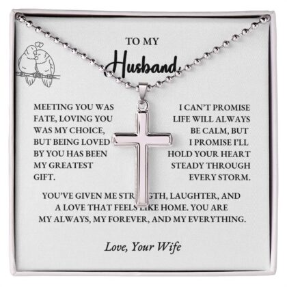 To My Husband – Cross Necklace Gift from Wife