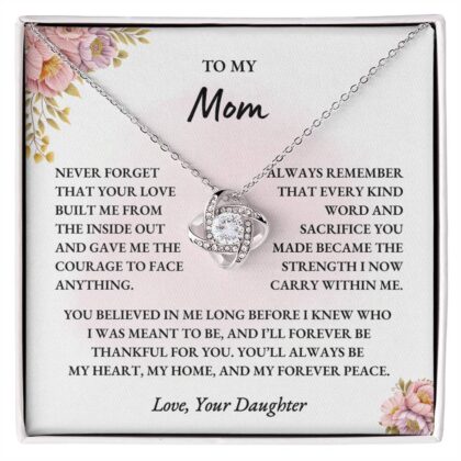 To My Mom – Love Knot Necklace Gift from Daughter