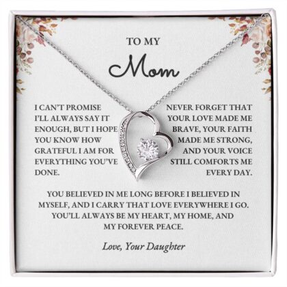 To My Mom – Forever Love Necklace Gift from Daughter